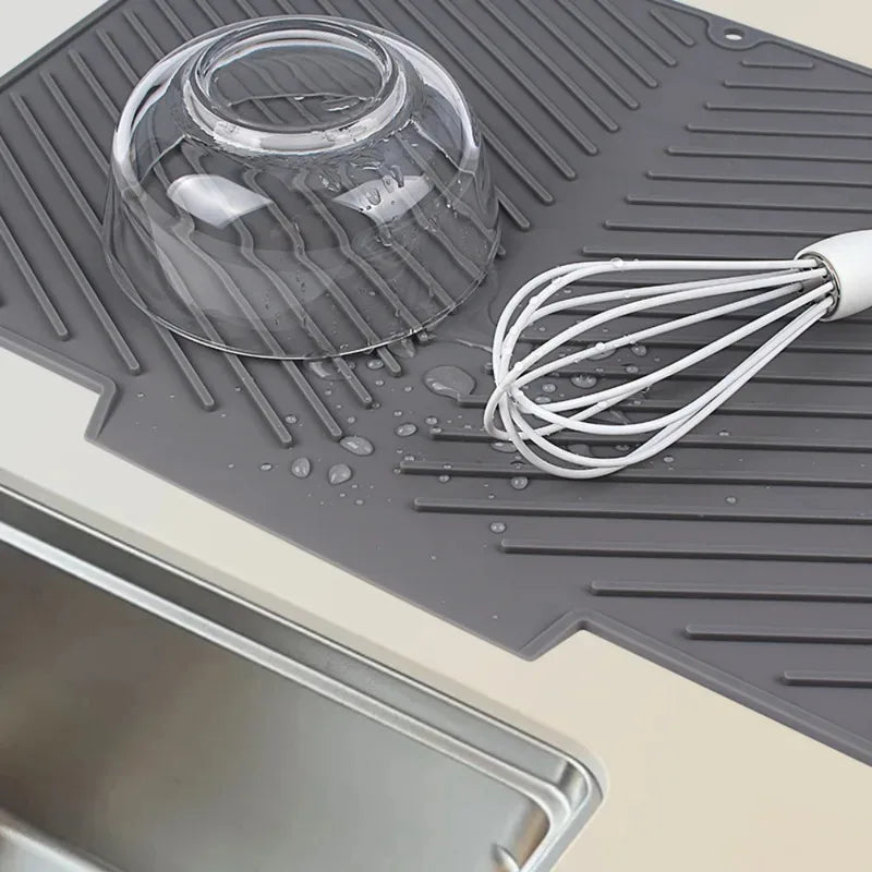 Silicone Wave Drying Mat – Non-Slip Foldable Dish Drainer Pad Dish Drying Mat Axl