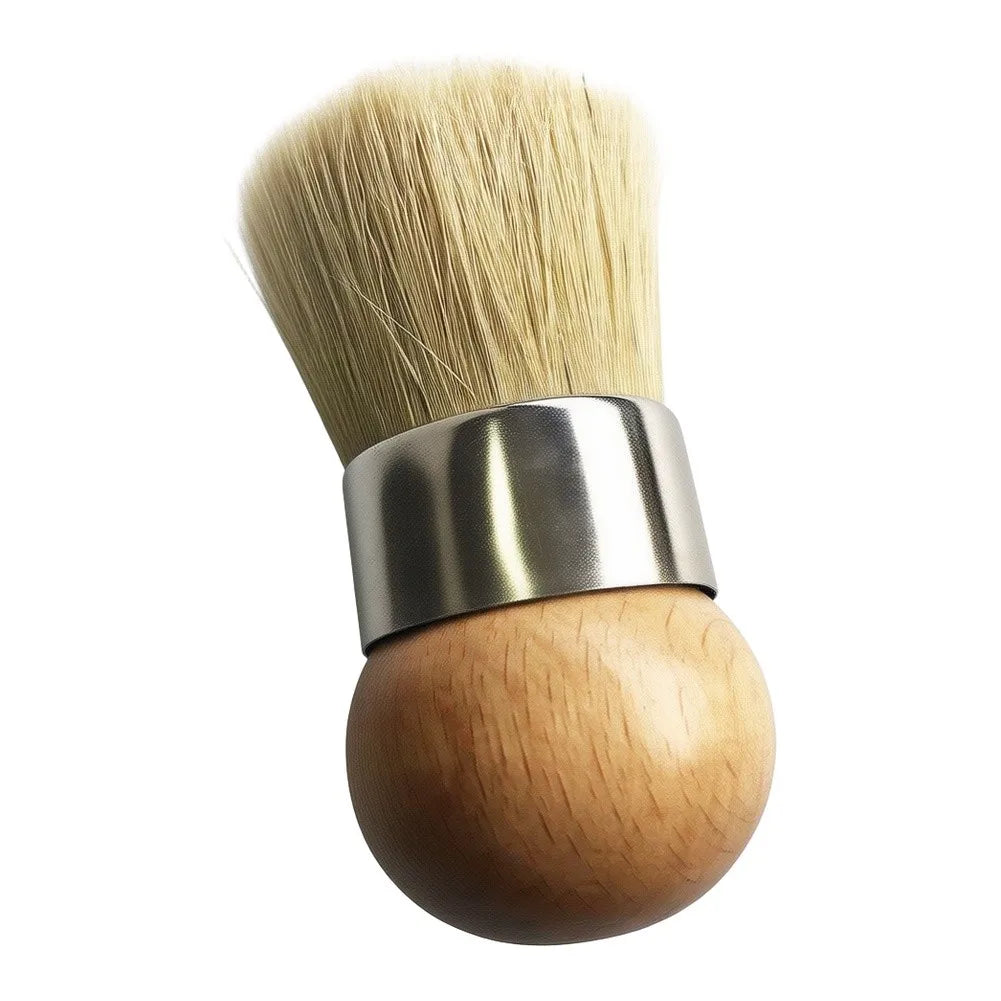 Round Wax Brush – Natural Bristle Wooden Handle Stencil Tool Wax Brush Axl