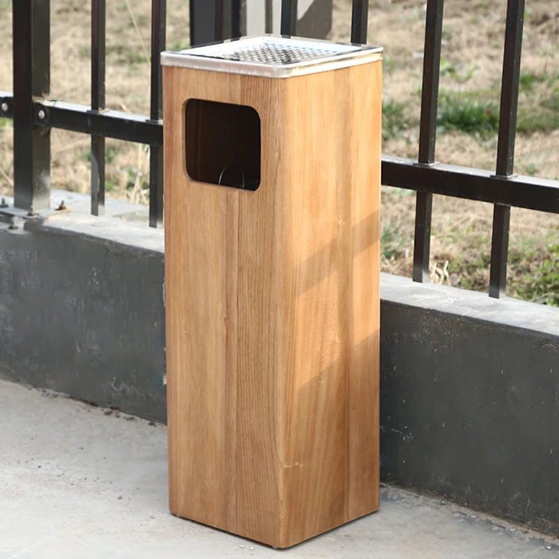 Nordic Solid Wood Tall Trash Bin – Modern Kitchen Waste Bin Tall Wooden Trash Bin Axl