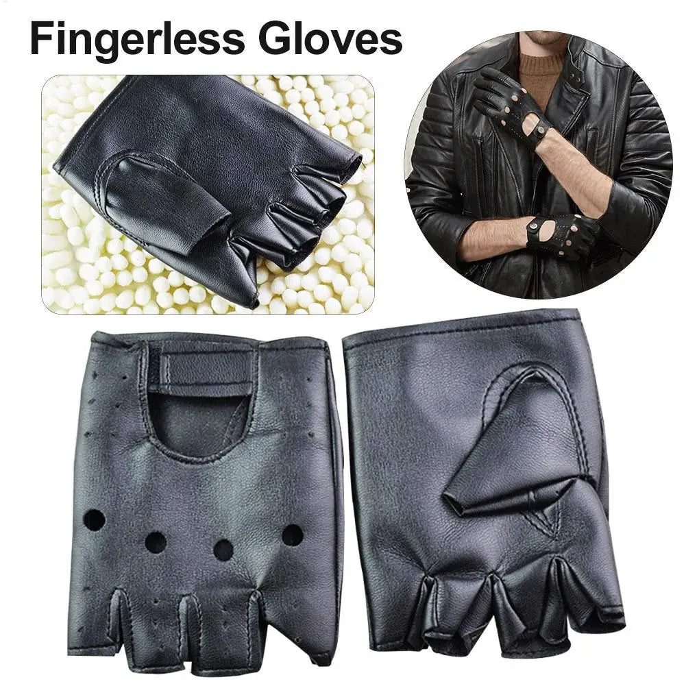 Punk Fingerless Gloves – Gothic Cosplay & Dance Accessory Fingerless Gloves Axl