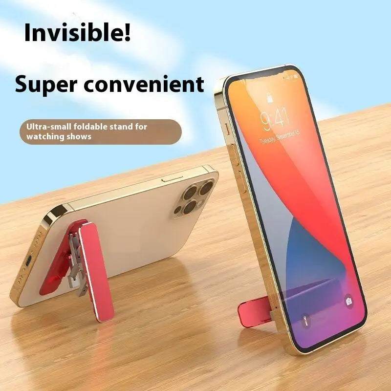 Mini Foldable Phone Stand – Aluminum Alloy Adjustable Desk Mount Phone Stand Axl