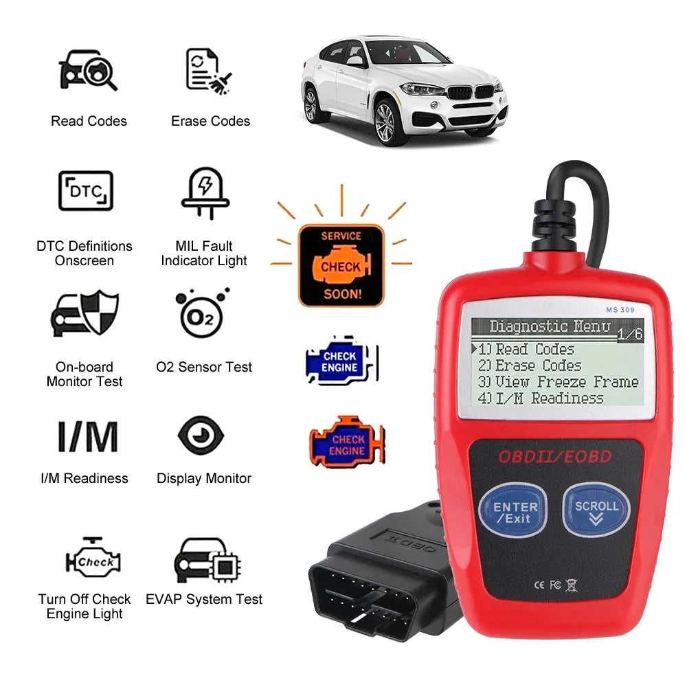 OBD2 Code Reader – Universal 16-Pin Car Diagnostic Scanner OBD2 Diagnostic Scanner Axl