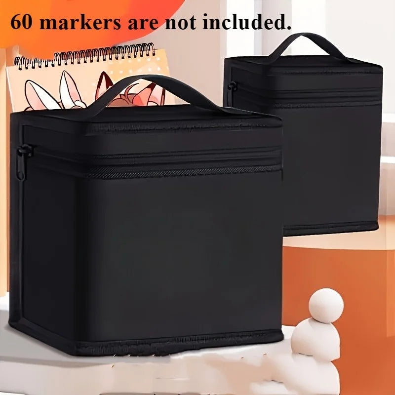 Large Capacity Marker Storage Bag – Holds 60 Markers | Zippered Marker Storage Bag Axl