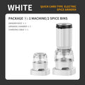 BALASHOV Electric Salt & Pepper Grinder Set – Rechargeable Electric Spice Grinder Axl WHITE