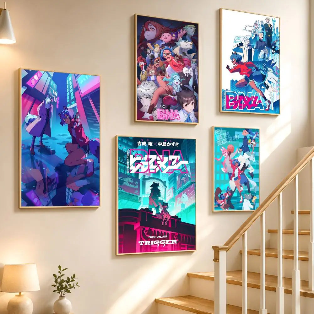 BNA Anime Poster Waterproof PVC Stickers | Wall & Home Décor Anime Wall Stickers Axl