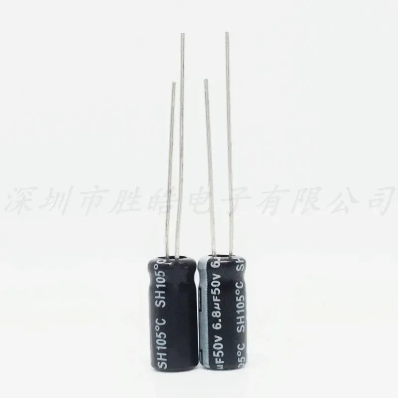 NioCen 50V 6.8uF Aluminum Electrolytic Capacitors 5x11mm Electrolytic Capacitor Axl