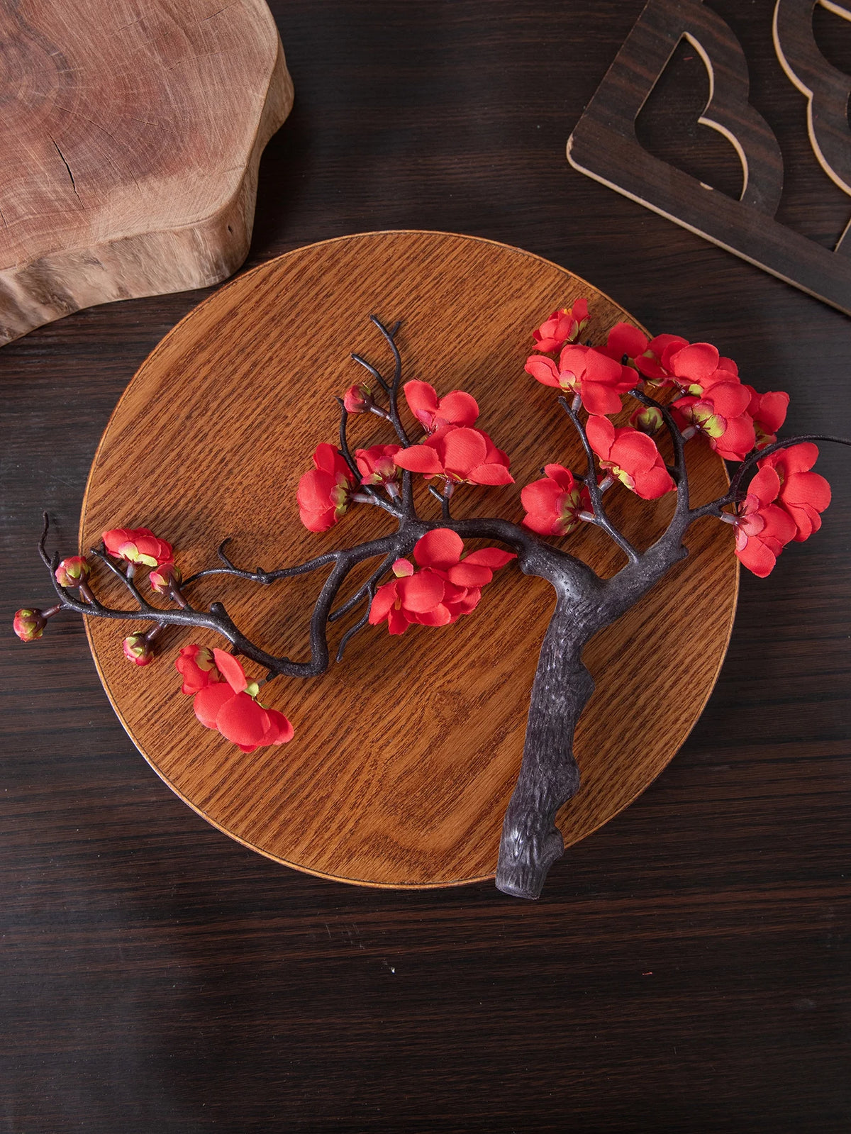 Silk Plum Blossom Branch – Artificial Spring Flower Décor Artificial Flower Branch Axl Milky White