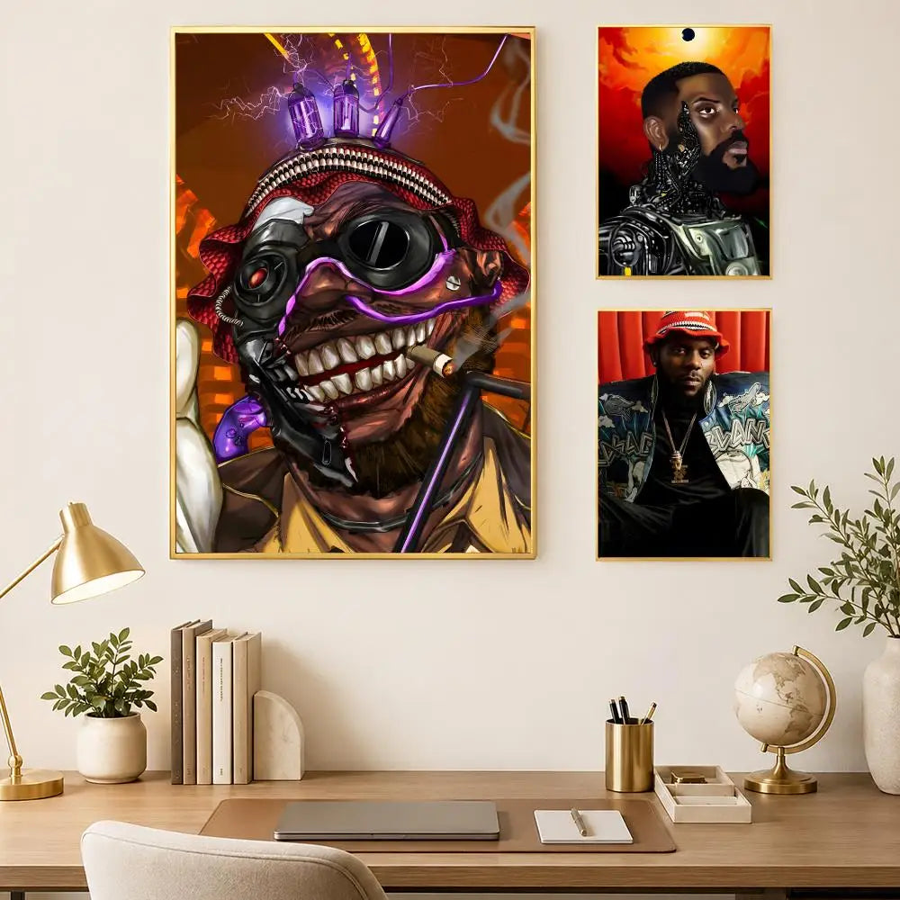 O-ODUMODUBLVCK Self-Stick HD PVC Wall Art Poster | Waterproof Wall Art Poster Axl
