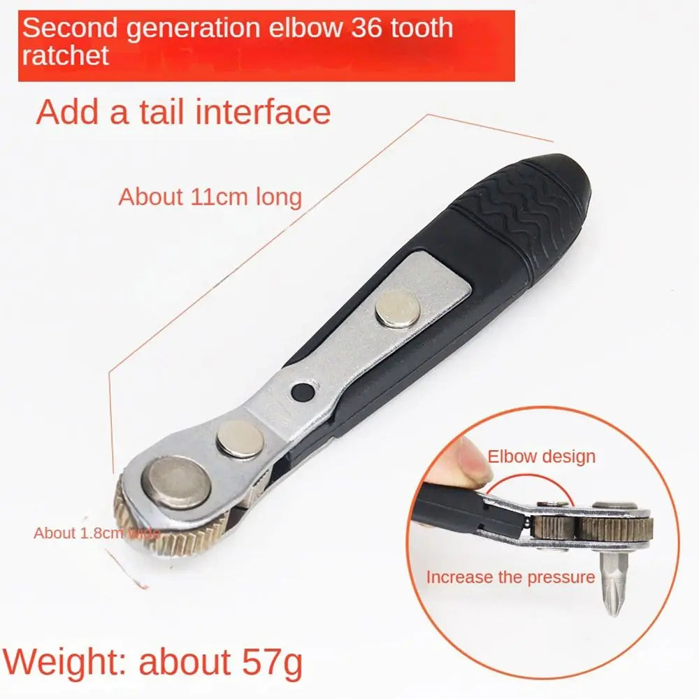 Mini 36-Tooth Ratchet Right Angle Screwdriver for Tight Spaces Ratchet Screwdriver Axl 03