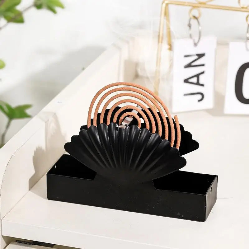 Shell Mosquito Coil Holder – Iron Burner Tray for Home & Camping Mosquito Coil Holder Axl