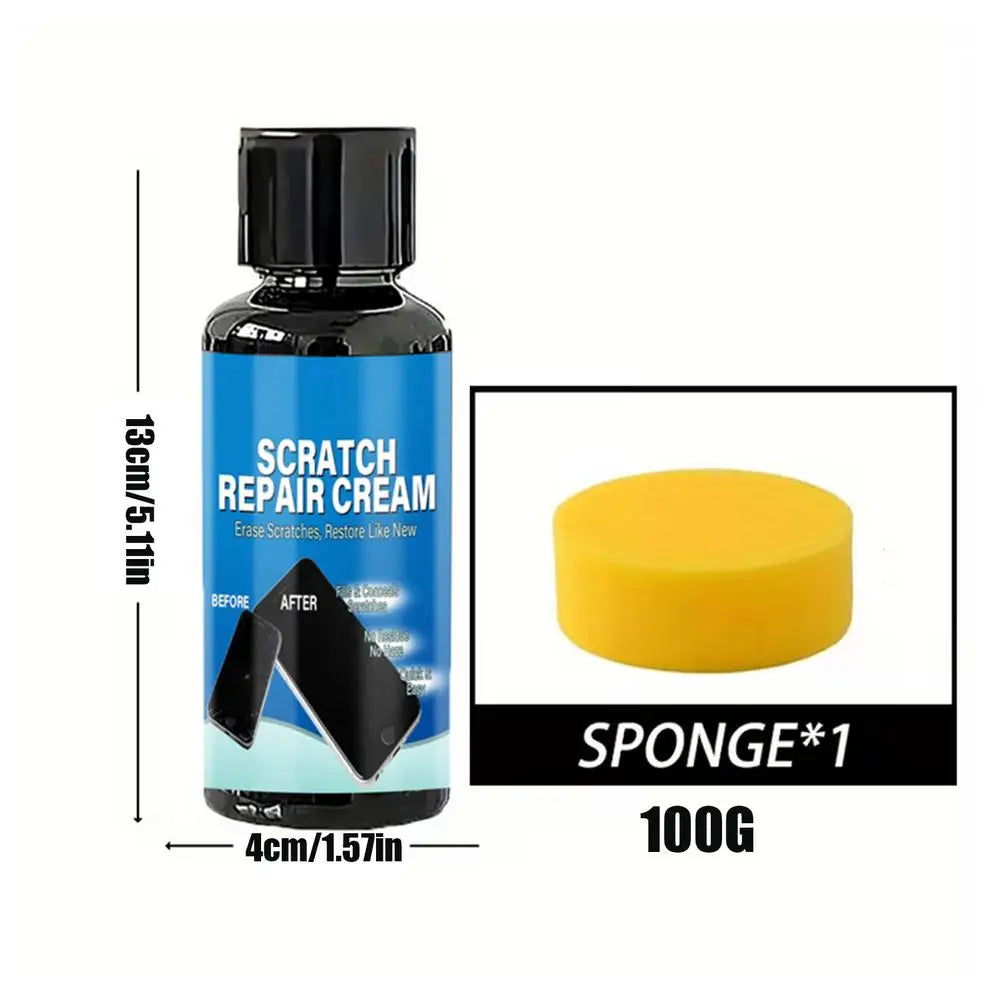 Screen Scratch Repair Kit – Phone, Tablet & Lens Polish Cream Screen Repair Kit Axl 100g sponge