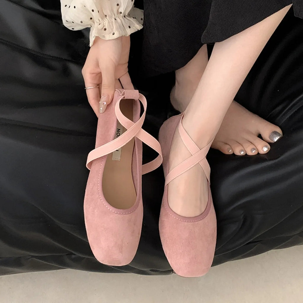 Women's Retro Mary Jane Flats – Square Toe Ballet Loafers Women's Flat Shoes Axl