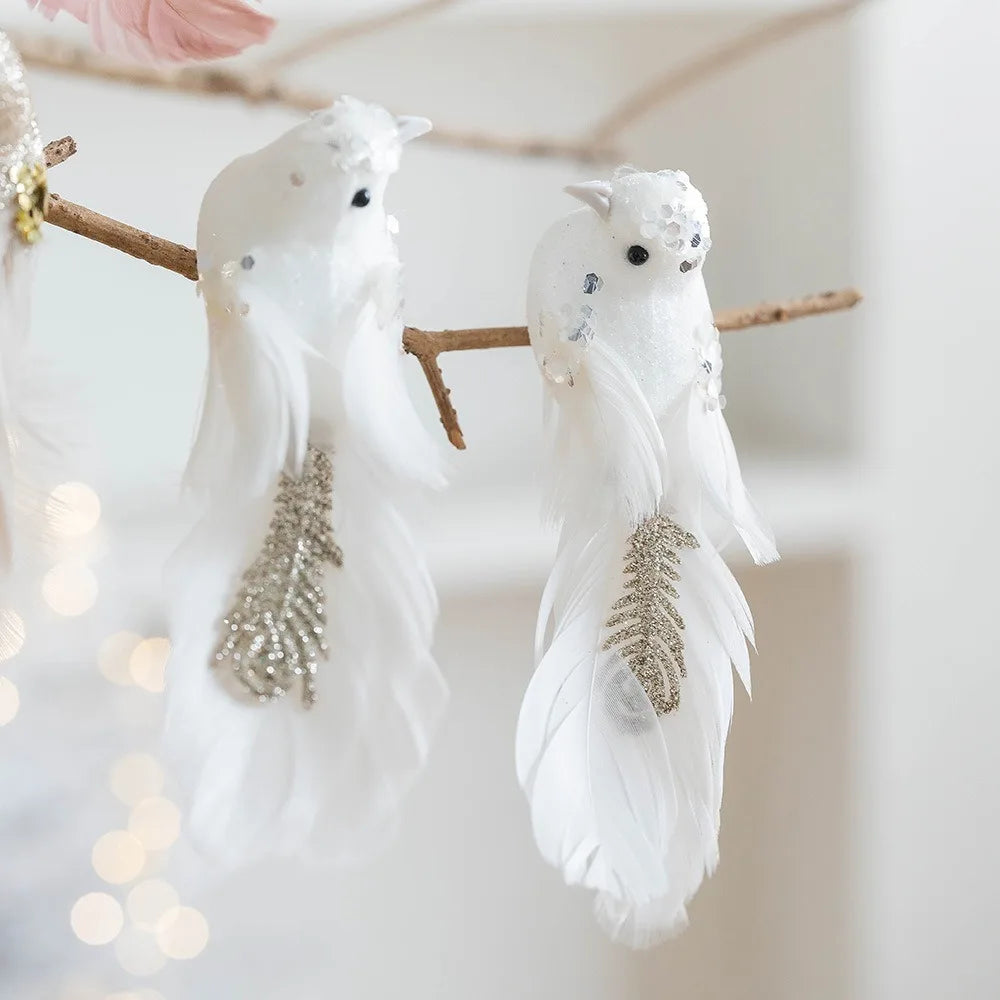 Glitter Foam Christmas Birds – Tree Ornament Pair Christmas Ornaments Axl
