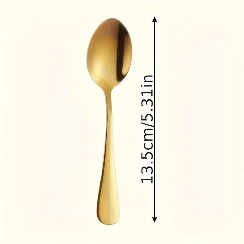 6-Piece Gold Stainless Steel Teaspoons – Coffee Spoon Set Teaspoon Set Axl