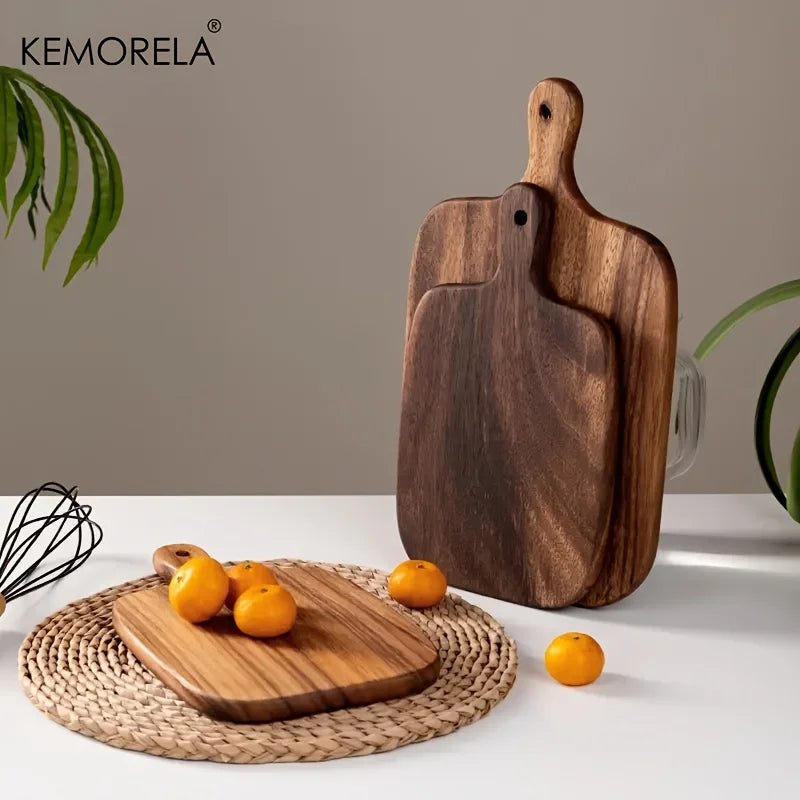 KEMORELA Wooden Cutting Board with Handle – Food-Safe Wooden Cutting Board Axl