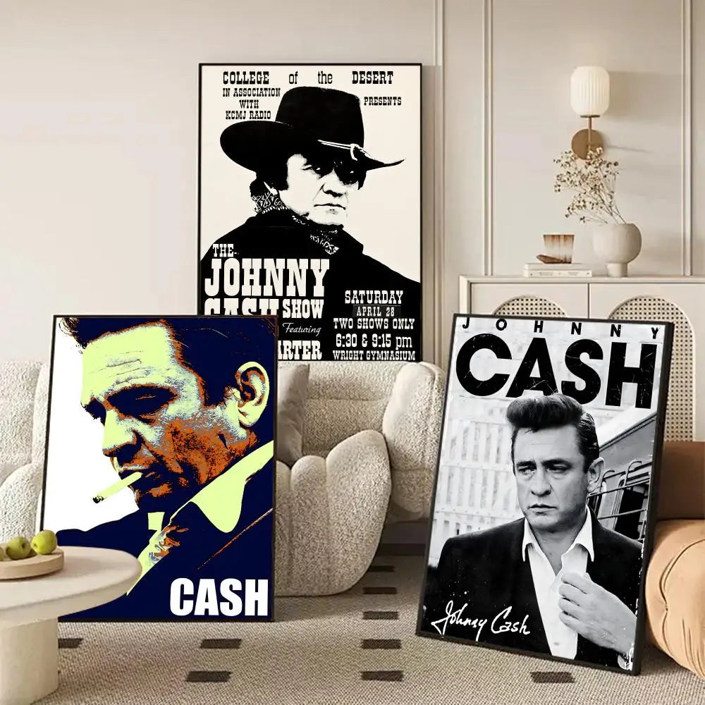 Johnny Cash Canvas Wall Art – Vintage Music Poster Print Canvas Poster Print Axl