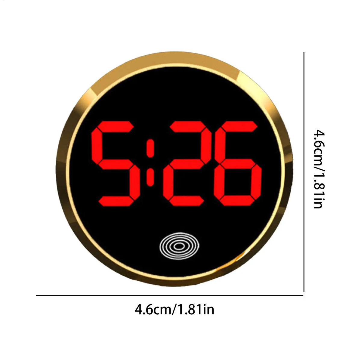 Mini Round LED Digital Car Dashboard Clock – Solar Powered Car Dashboard Clock Axl