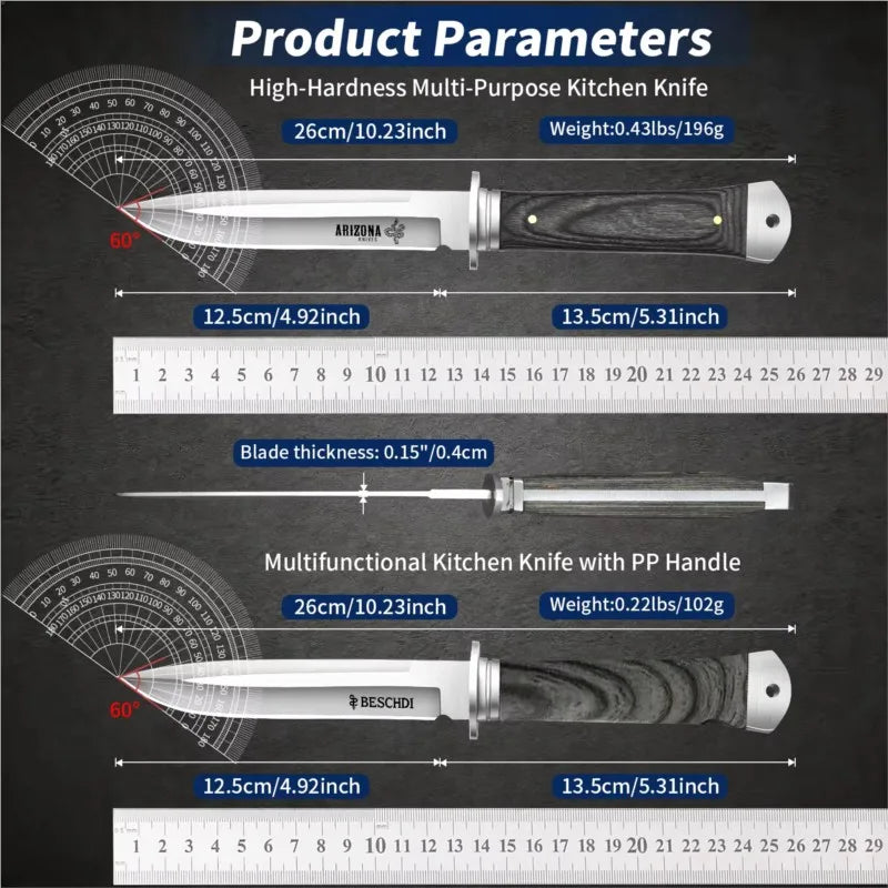 Heavy-Duty Kitchen Knife – 5Cr13 Steel & Pakkawood Handle Chef Kitchen Knife Axl