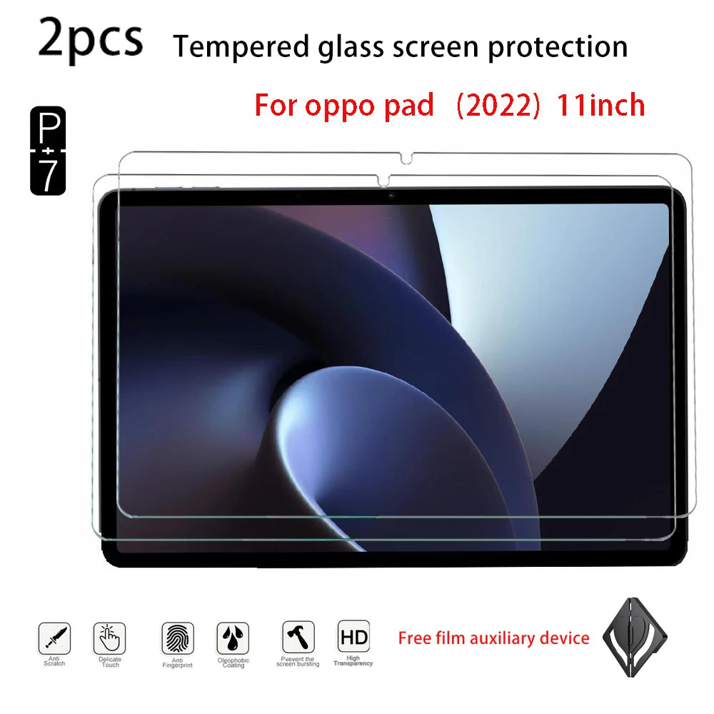 2-Pack Tempered Glass Screen Protector for OPPO Pad Series Tablet Screen Protector Axl For oppo pad