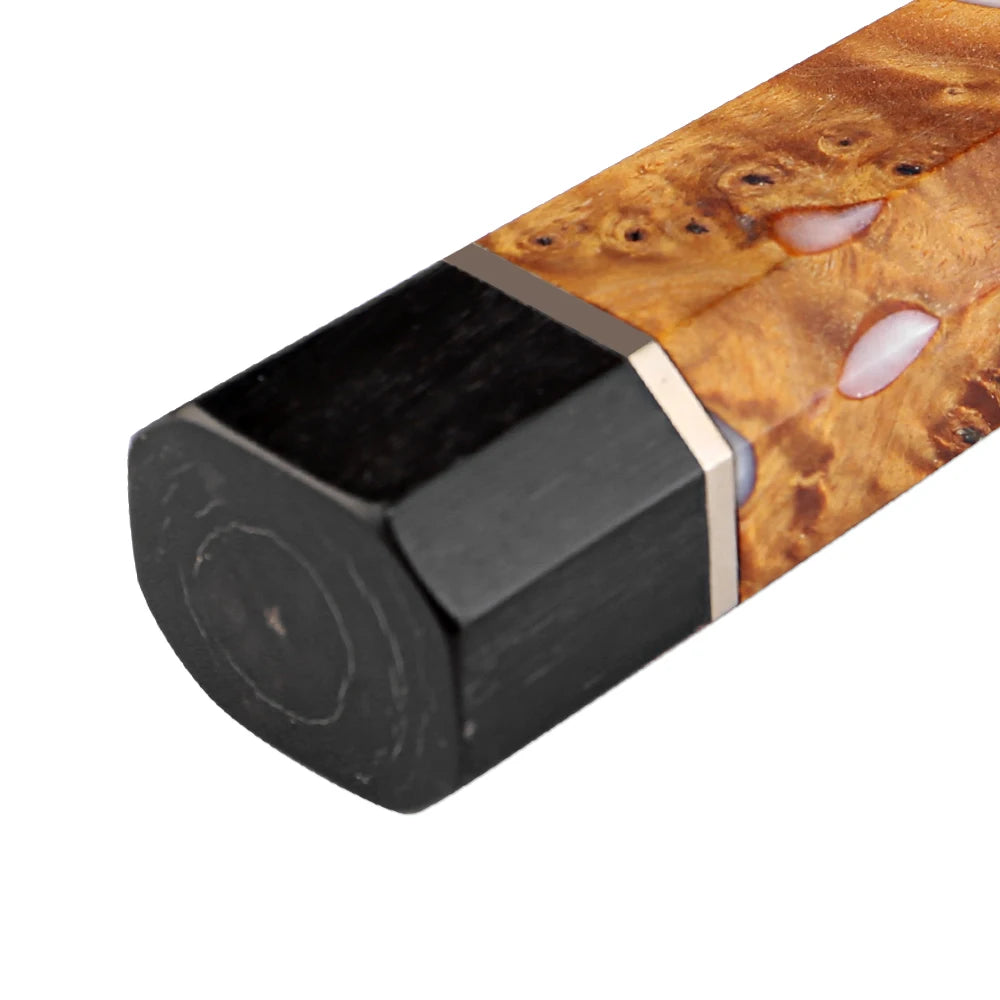 DIY Octagonal Knife Handle Blank – Stabilized Wood, Resin & Cowhorn Knife Handle Blank Axl