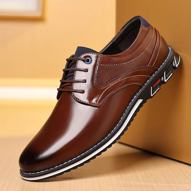 Men's Business Leather Loafers – Breathable Dress Shoes Men's Dress Loafers Axl