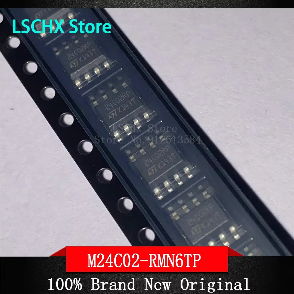 10-Pack EEPROM IC Chips – M24C02 M24C64 M24256 M24512 Series EEPROM Memory IC Axl M24128-BRMN6TP