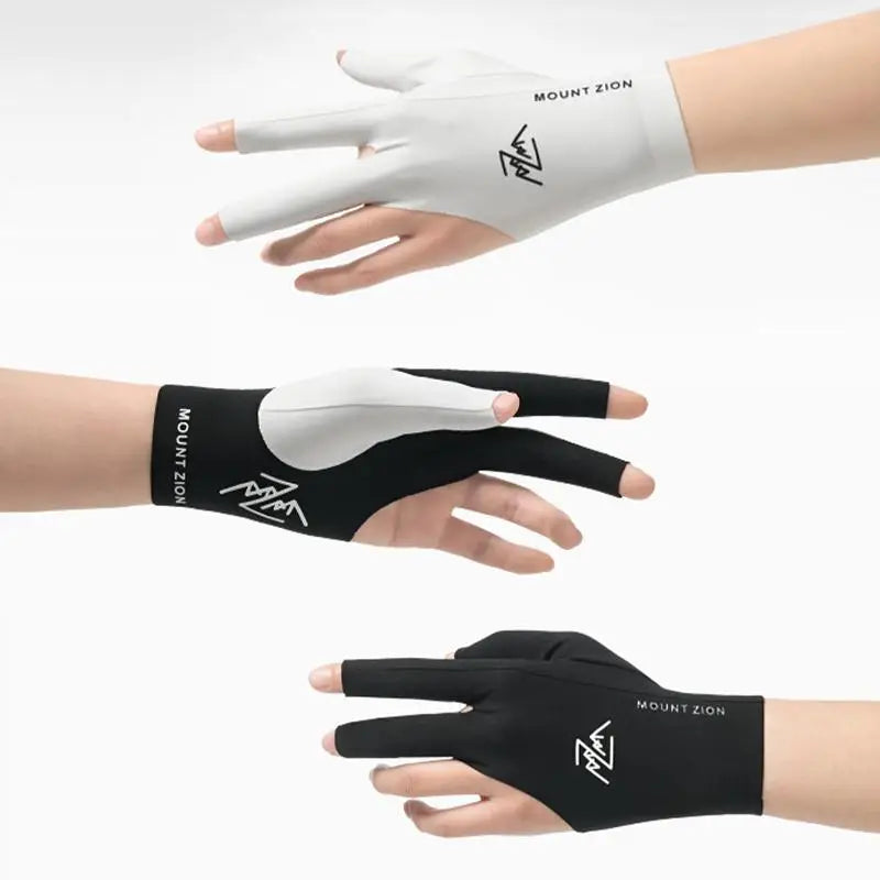 Fingerless Billiard Pool Glove – Breathable Ice Silk 3-Finger Billiard Cue Glove Axl