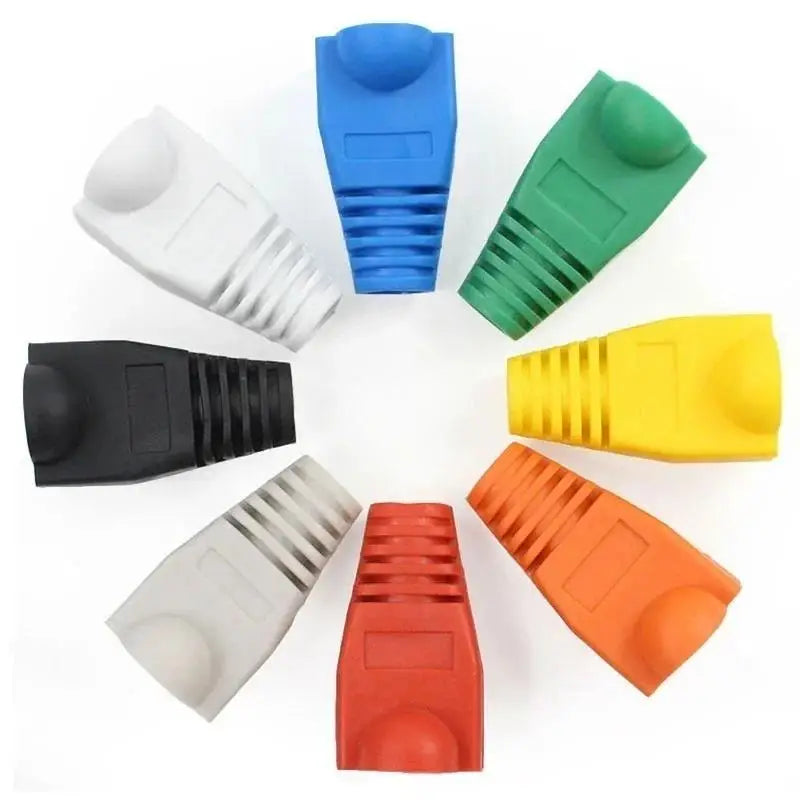 30-Pack RJ45 Strain Relief Boot Caps for CAT5E & CAT6 Cables Network Cable Accessories Axl 30Pcs Random Color