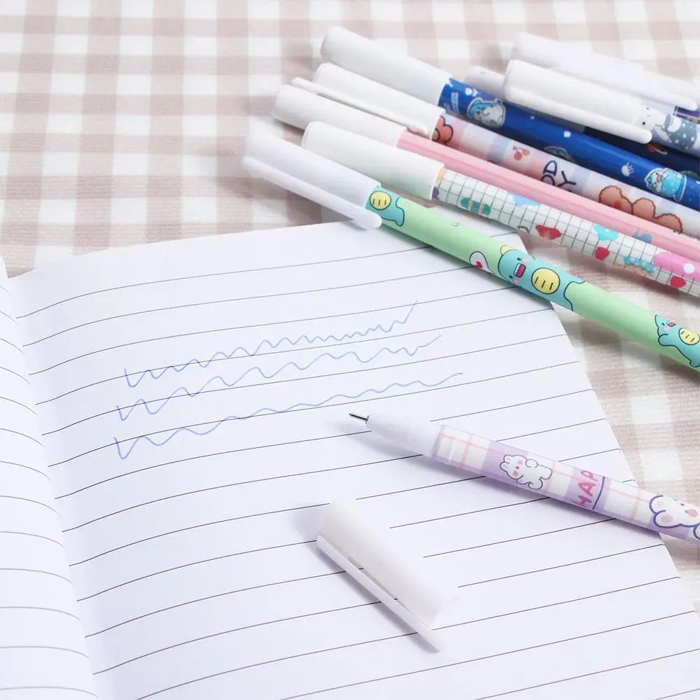 Kawaii Erasable Gel Pen 0.5mm Blue Ink – Cartoon Student Pen Erasable Gel Pen Axl