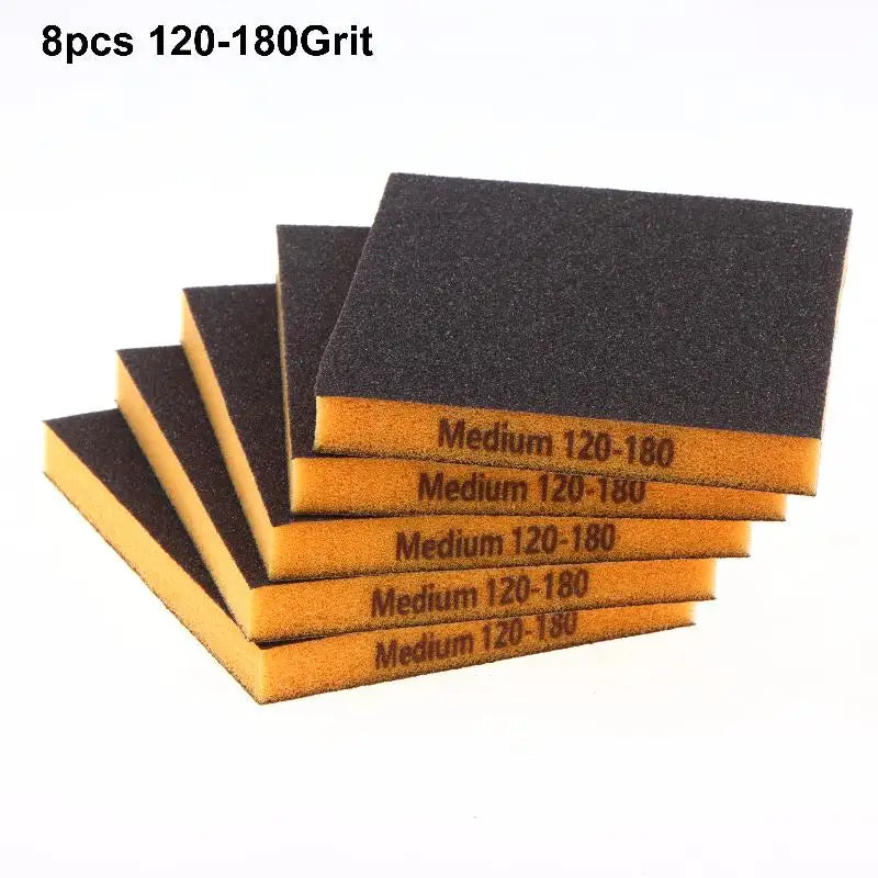8-Pc Double-Sided Sponge Sanding Pads Assorted Grits 120–1500 Sponge Sanding Pads Axl A1