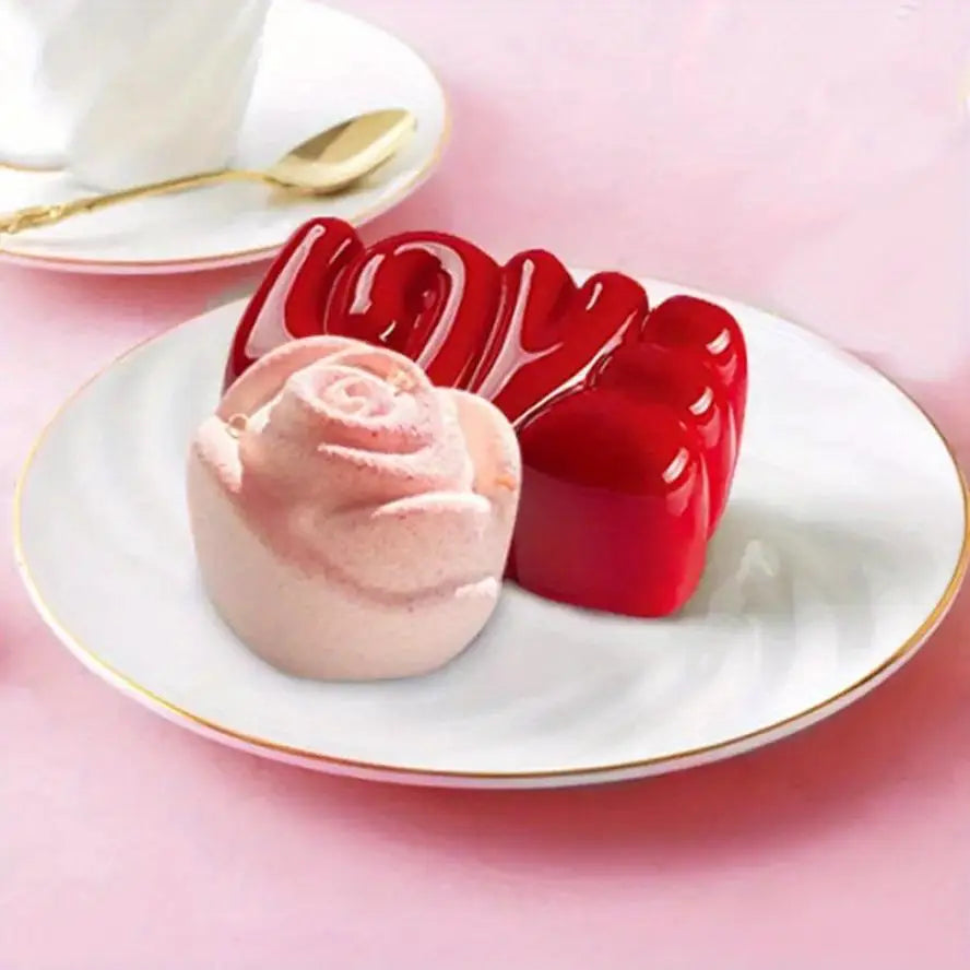6-Cavity LOVE 3D Silicone Mold – Cake, Chocolate & Soap Silicone Baking Mold Axl
