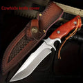 Fixed Blade Kitchen Knife – Wood Handle & Leather Sheath Fixed Blade Knife Axl Knife