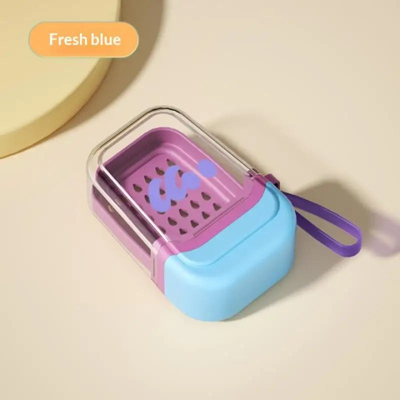 Portable Travel Soap Dish – Waterproof Leakproof Box with Drain Tray Travel Soap Dish Axl C