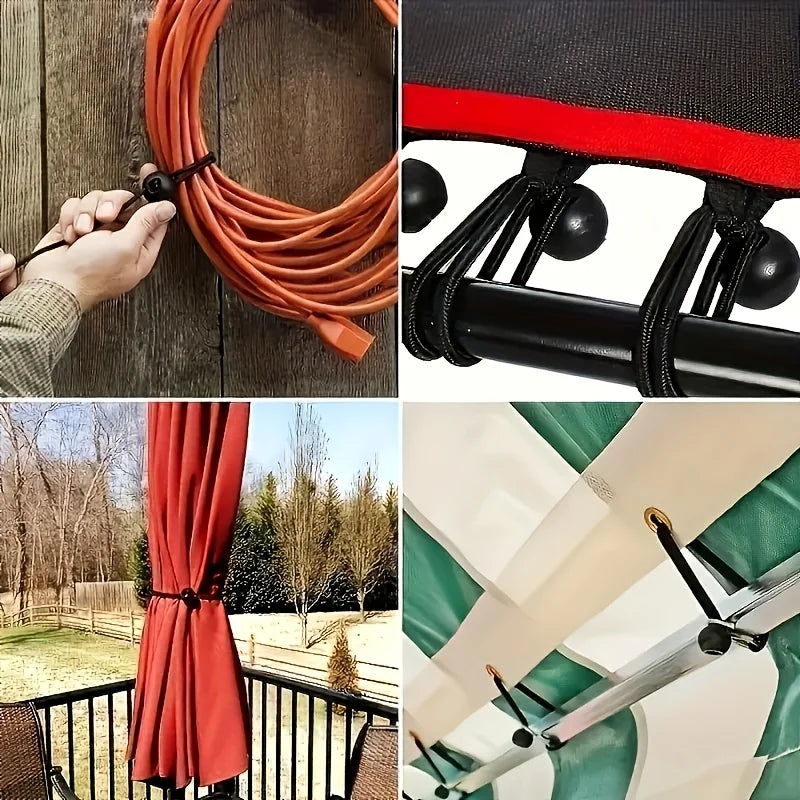 16-Pack Heavy-Duty Ball Elastic Bands for Canopy & Tent Elastic Fastening Ties Axl