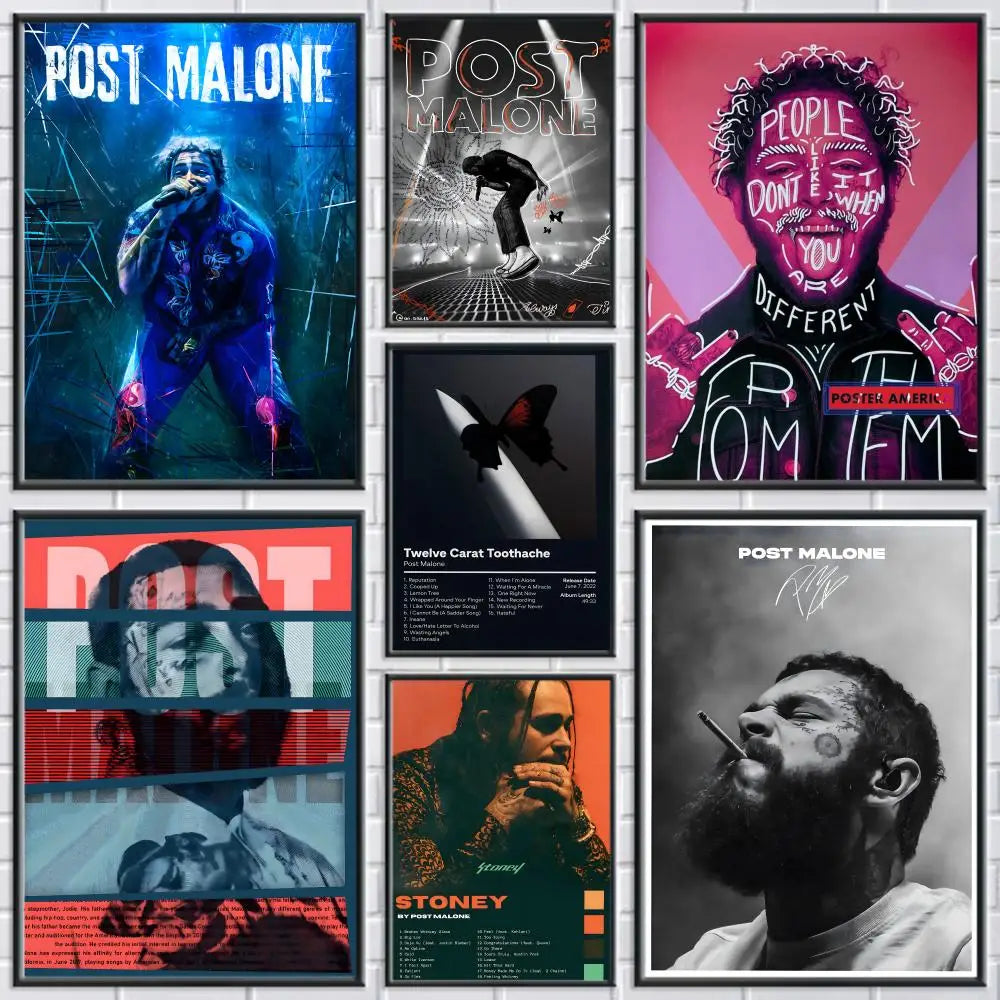 Post Malone Canvas Wall Art Poster – Unframed Home Decor Canvas Wall Art Axl