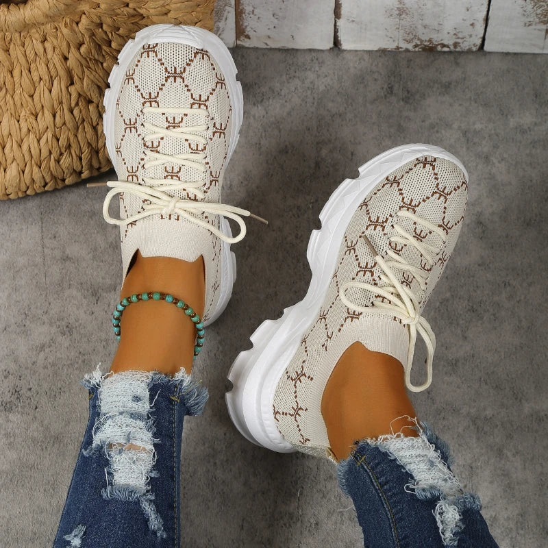 YBQJOO Women's Canvas Flat Shoes – Lace-Up Breathable Casual Women's Canvas Flats Axl Beige 41