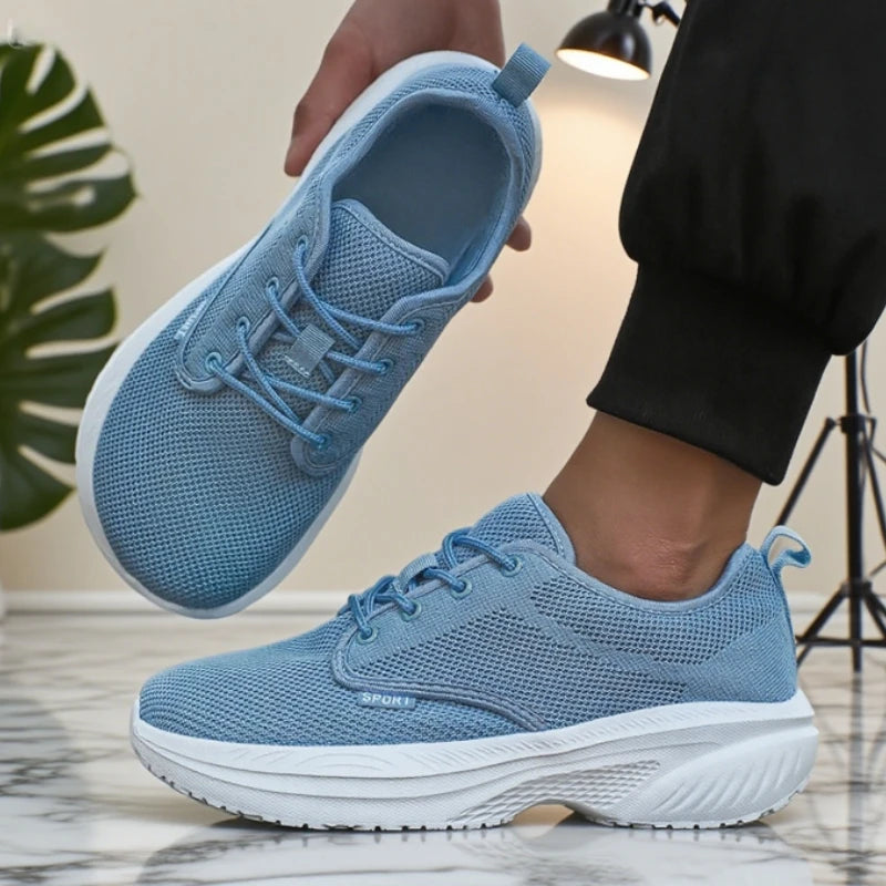 Men's Wide Toe Breathable Mesh Running Shoes | ZULIWAGN Men's Running Shoes Axl SKY BLUE 39