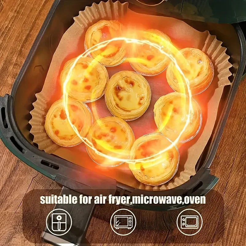 Non-Stick Air Fryer Disposable Paper Liners 50/100 Pack Air Fryer Liners Axl