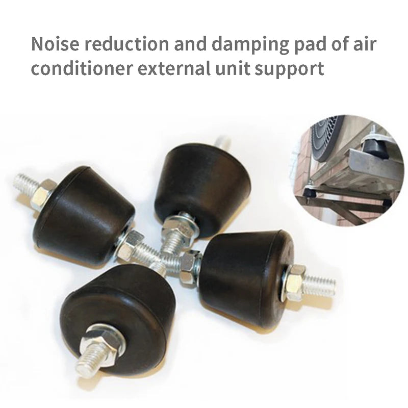 4-Pack Anti-Vibration Rubber Damper Pads for AC Units | M8 AC Vibration Damper Axl