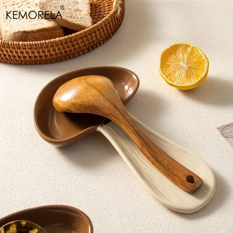 KEMORELA Ceramic Mushroom Spoon Rest – Kitchen Gift Ceramic Spoon Rest Axl