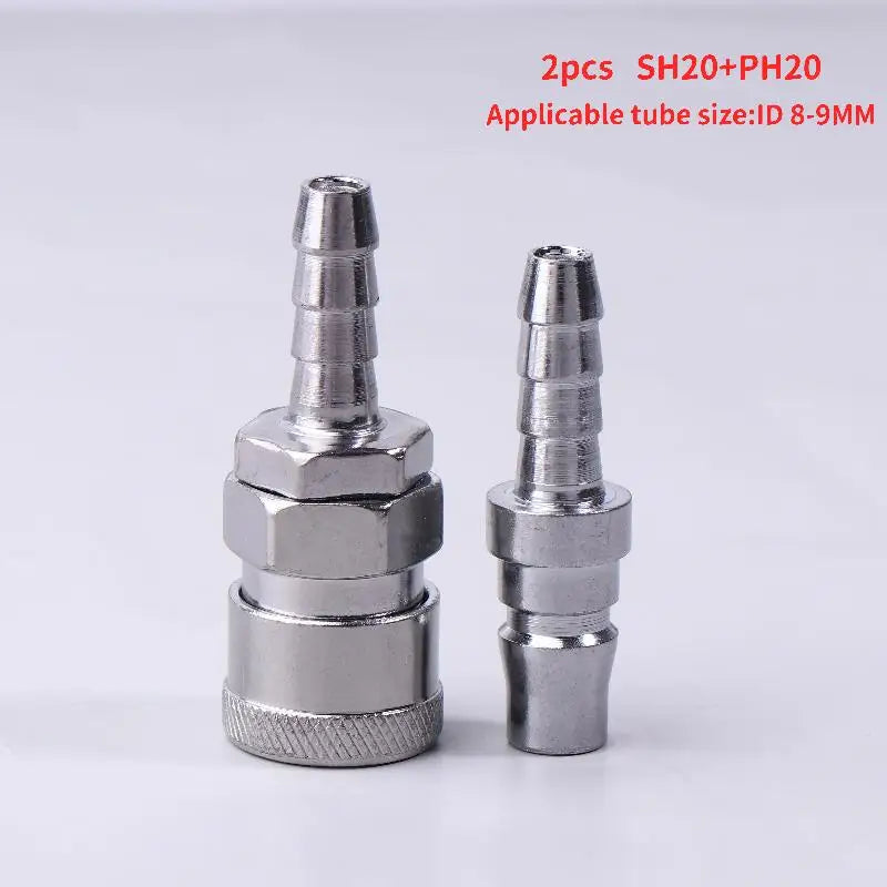 2Pcs Euro Type Quick Coupling for 8mm Air Compressor Lines Pneumatic Fitting Axl