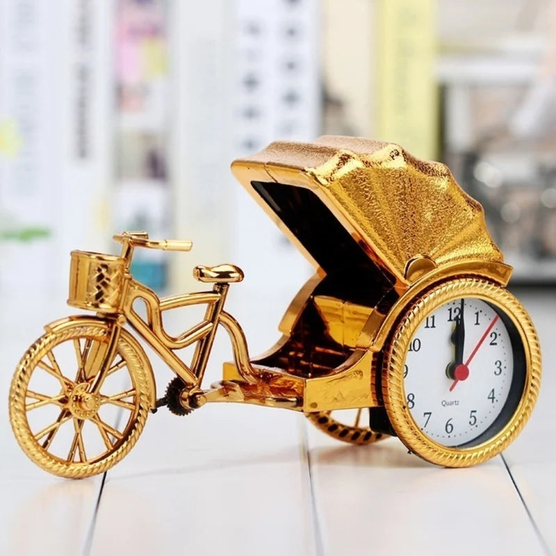 Retro Rickshaw Alarm Clock – Kids Decorative Bedside Clock Decorative Alarm Clock Axl