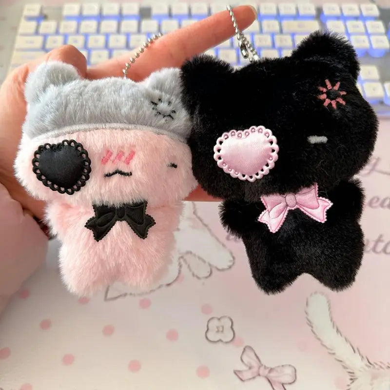 Kawaii Plush Cat Keychain – Cute Bag Charm & Backpack Pendant Plush Keychain Charm Axl