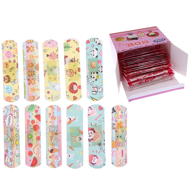 120-Pack Waterproof Cartoon Adhesive Bandages for Kids Adhesive Bandages Axl