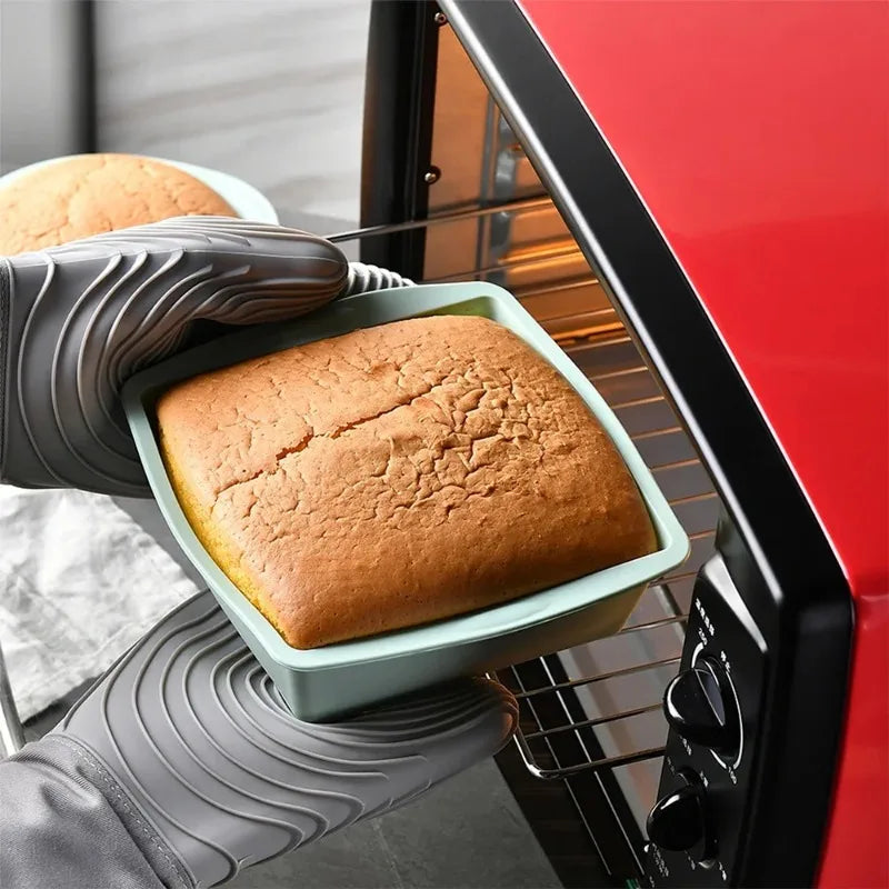 Silicone Square Cake Pan – Non-Stick Brownie Mold, Oven Safe Silicone Baking Pan Axl