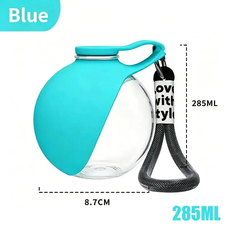 285ml Portable Leakproof Pet Water Bottle with Lanyard Pet Water Bottle Axl Blue