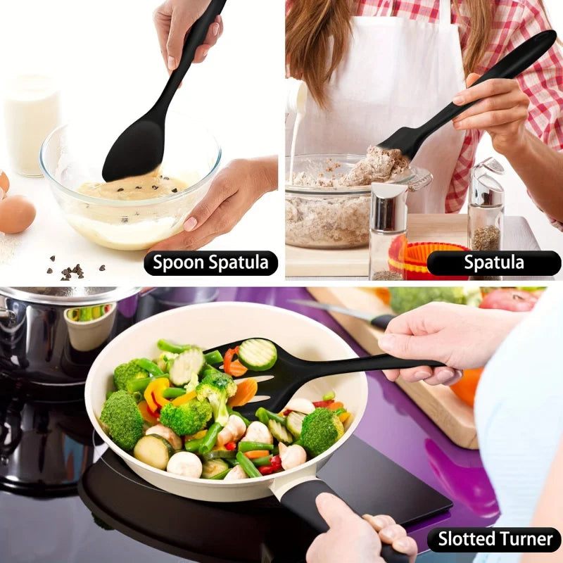 7-Piece Silicone Kitchen Utensil Set – Non-Stick Spatula & More Silicone Utensil Set Axl