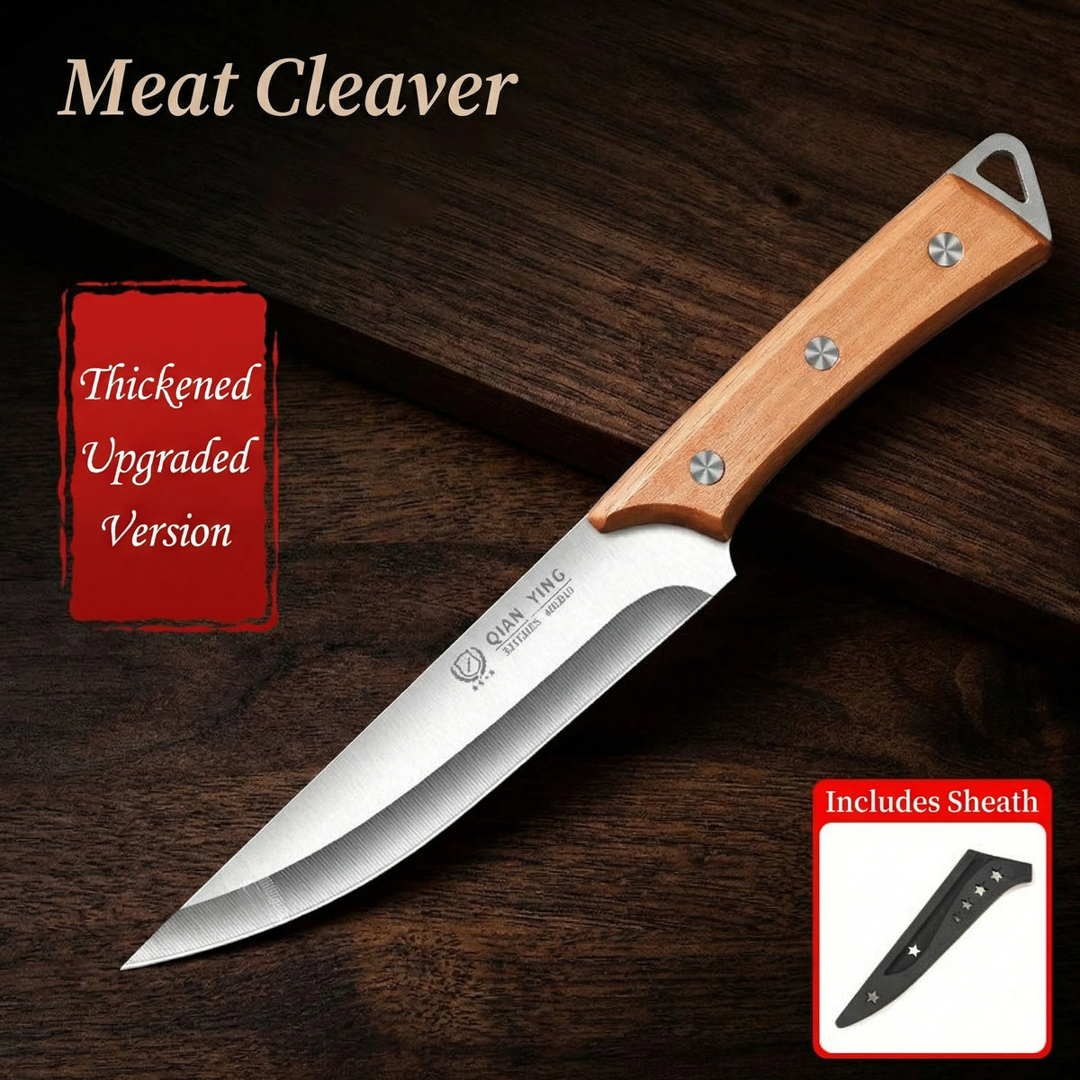 Professional Boning Knife – Sharp Blade & Wood Handle | 22cm Boning Knife Axl 1pcs B