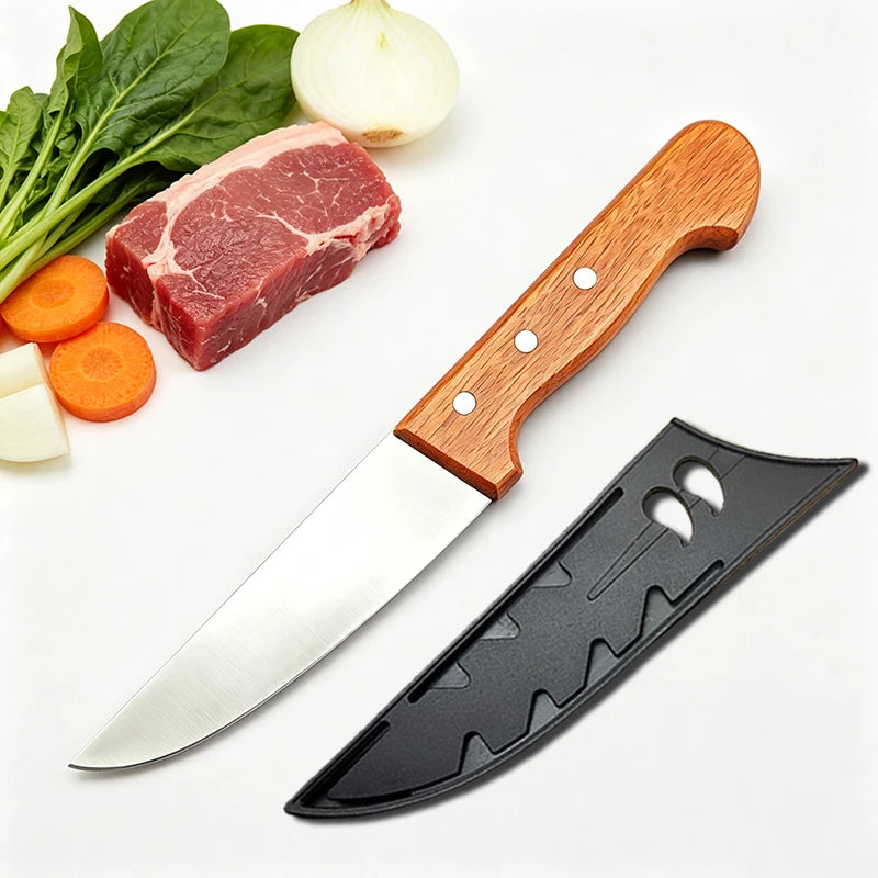 Wood Handle Boning Knife – Stainless Steel Kitchen Chef Knife Boning Chef Knife Axl