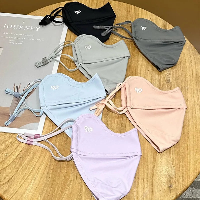 Ice Silk Face Scarf – Summer Sun Cover Veil for Women Face Cover Scarf Axl